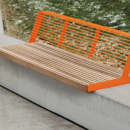 Väggbänk PAE med ryggstöd 180 cm