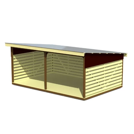 Förråd Nordan 4x6 m tre väggar